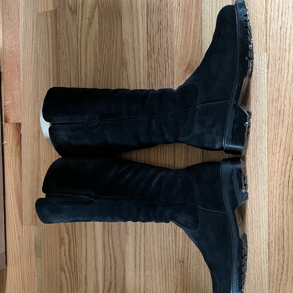 La Canadienne HELENE SHEARLING-LINED SUEDE BOOT Size 6 (36.5 EU) - Black suede - Picture 5 of 7